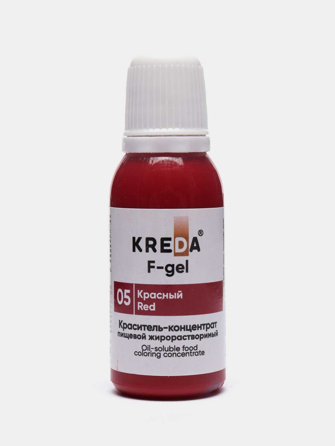Жирорастворимый краситель "Kreda" F-gel 05 красный 20мл