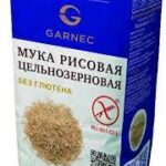 Мука рисовая цельнозерновая (без глютена),Гарнец 500гр без глютена