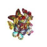 Вафельные бабочки цветные с рисунком, микс,(в кор 180шт)