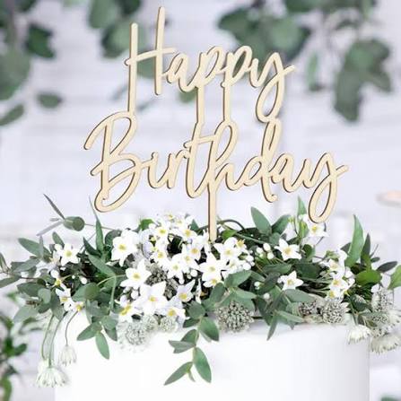 Топпер "Happy Birthday" деревян Китай